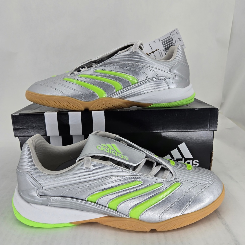 Adidas Predator Sala W Silver Green‎ Indoor Soccer Shoes JR1636 Womens 9 NEW
